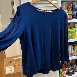 Trina Turk Navy cotton shirt. Excellent condition